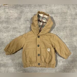 Carters boys jacket, flannel lined 3 months